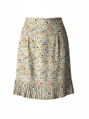 NWOT MARC JACOBS floral 100% silk pleated hem skirt size 6 new without tags
